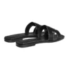 Untitled-design-2025-02-25T005520.758.webp Hermes Oran Sandal Black Calfskin-White Top Stitch Flat Shoes